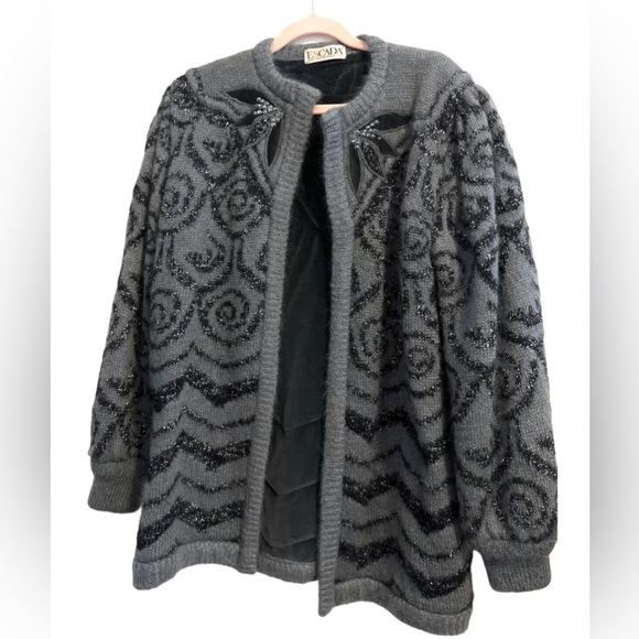 Vintage Escada Wool Open Front Cardigan - Picture 2 of 9